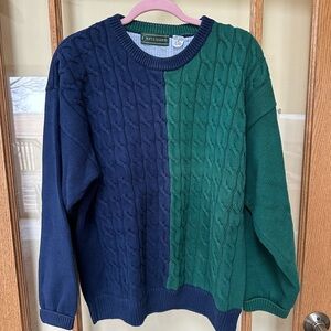 Croft & Barrow Men's Two-Tone Cable Knit Sweater